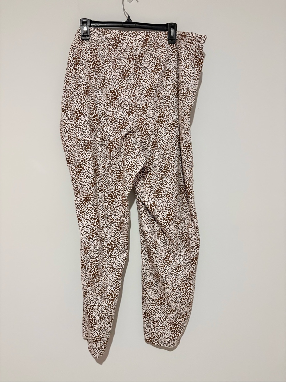 LANDS' END Pajama pants Pockets Leopard Print cream brown size 2X - Picture 3 of 8